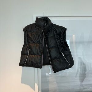 Black Puffer Vest for Women